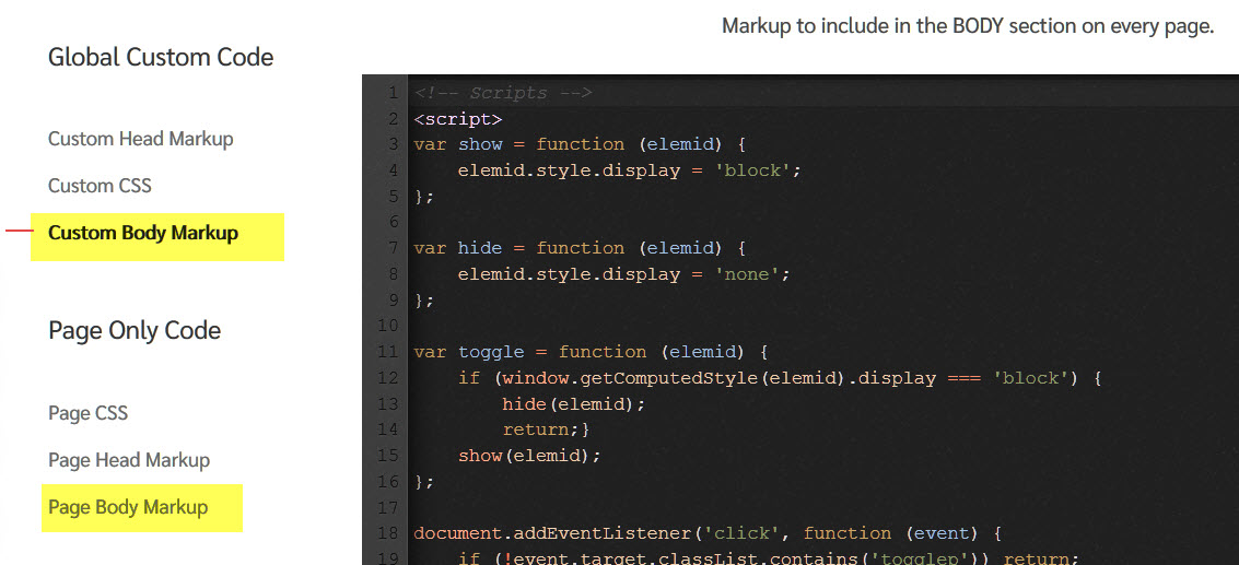 funnel bang how to add javacript and css หน้าเครื่องมือสำหรับการใส่โค๊ด javascript หรือ css เพิ่มเติมในฟังแนลแบงจ์